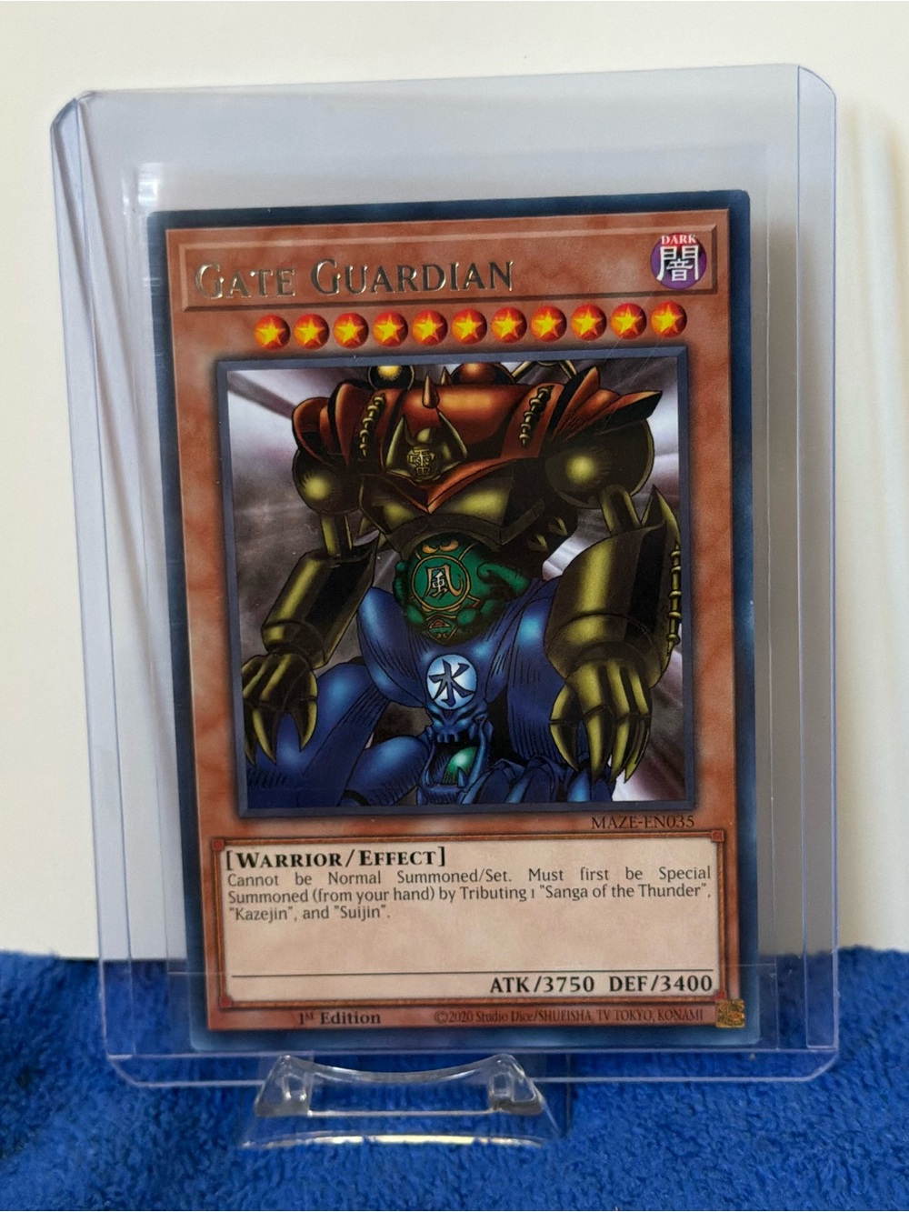 Near Mint Yu-Gi-Oh Maze of Memories Gate Guardian MAZE-EN035 Collector's Rare
